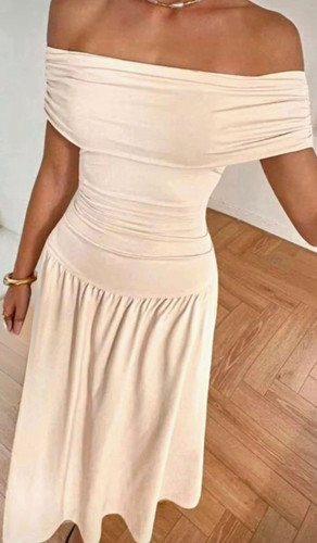 Shein beige ruched - shein,