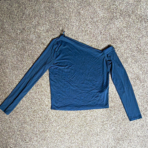 Stradivarius blue one shoulder - blue,