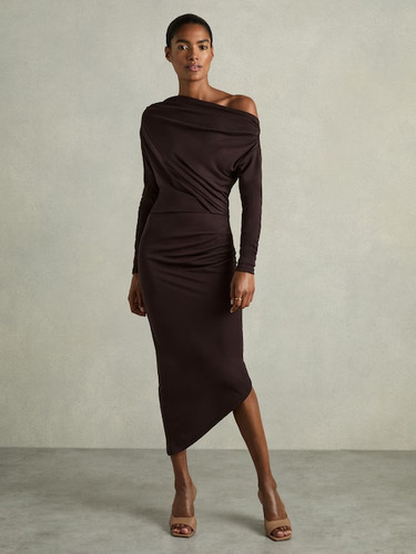 Reiss fleur dress ruched off - reiss,