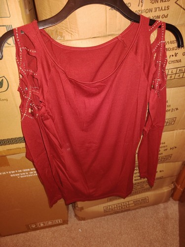 Women burgundy cold - women's, shoulder