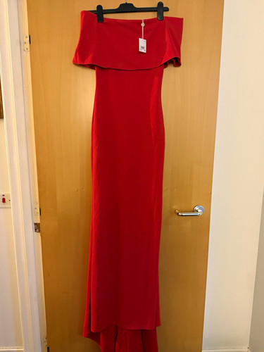 Next red off shoulder maxi - red,