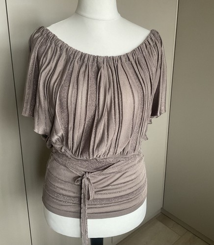 Kookaï taupe off shoulder tie - taupe,