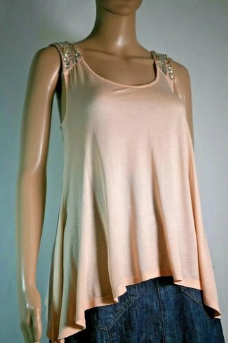 Womens peach beaded shoulder - womens,