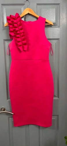 Coast hot pink ruffle shoulder - pink,