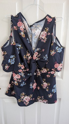 Shein womens navy blue floral - navy,
