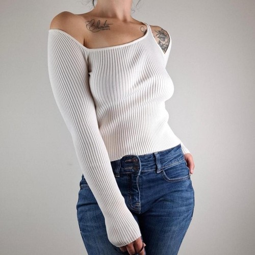 White off shoulder - white, top