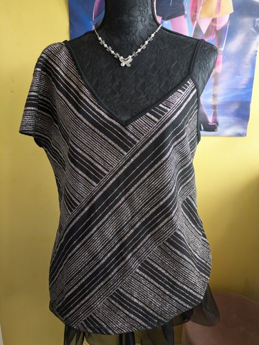 Silver chevron striped