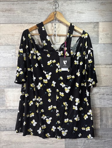 Very black floral - black,