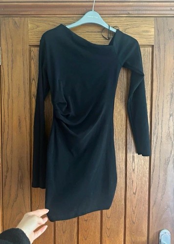 Zara black one shoulder - shoulder, ruched