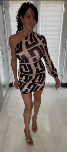 Stretchy jersey one shoulder - stretchy,