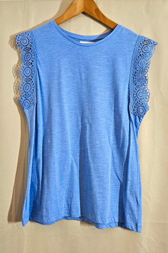 Papaya blue jersey lace - papaya,