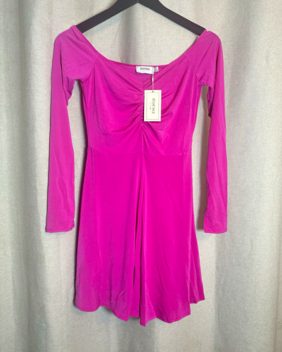 Flounce club pink off shoulder - pink,